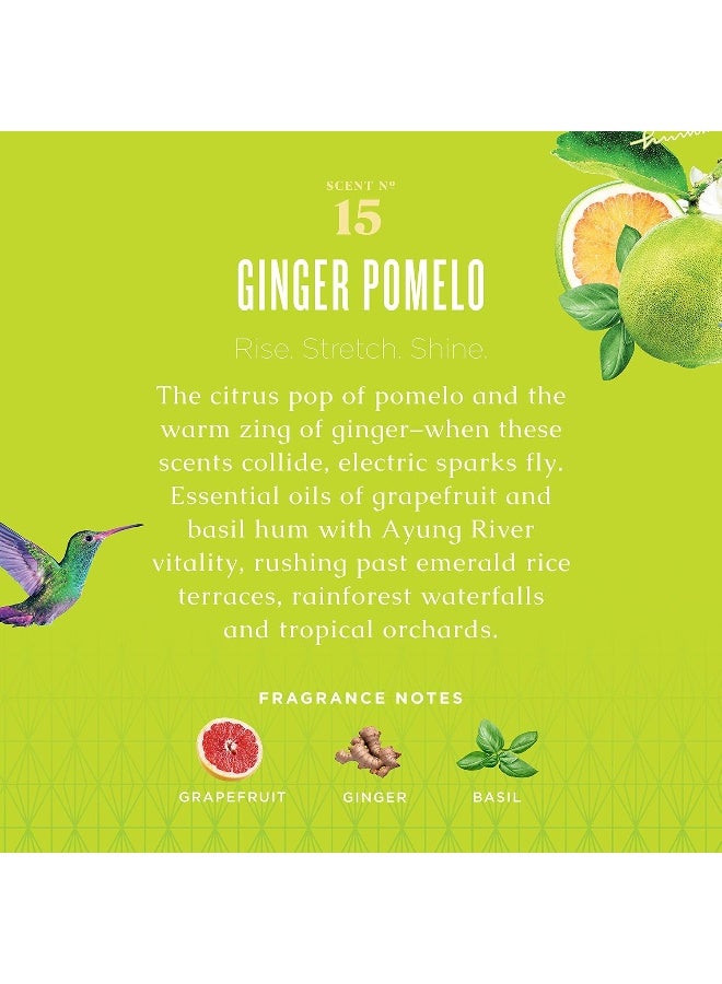 Caldrea Scented Candle, Made with Essential Oils and Other Thoughtfully Chosen Ingredients, 45 Hour Burn Time, Ginger Pomelo Scent, 8.1 oz - Image 2